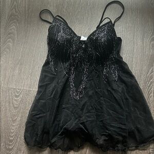 Secret Treasures Black Beaded Camisole